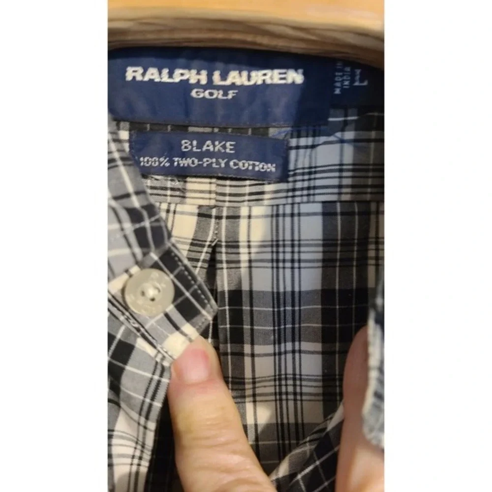 Ralph Lauren Golf Button up Shirt,‎ Long Sleeves Blake Style Size Large